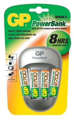 Nabíjačka GP PB 27GS + 4 x 2700 mAh AA NiMH