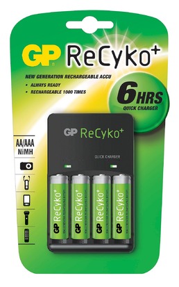 Nabíjačka ReCyko+ GPAR03GS + 4 x 2100 AA ReC+